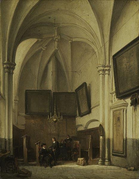 Johannes Bosboom The vestry of St. Stevens Church in Nijmegen France oil painting art